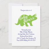 Schattigee dinosaurus Baby shower Triceratops Blue Kaart (Voorkant)