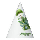 Schattigee Dinosaurus Baby's 1e Verjaardagsfeest Feesthoedjes (Links)