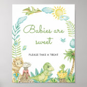 Schattigee dinosaurus baby's zijn zoet poster (Voorkant)