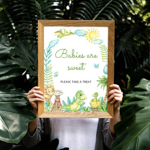 Schattigee dinosaurus baby's zijn zoet poster