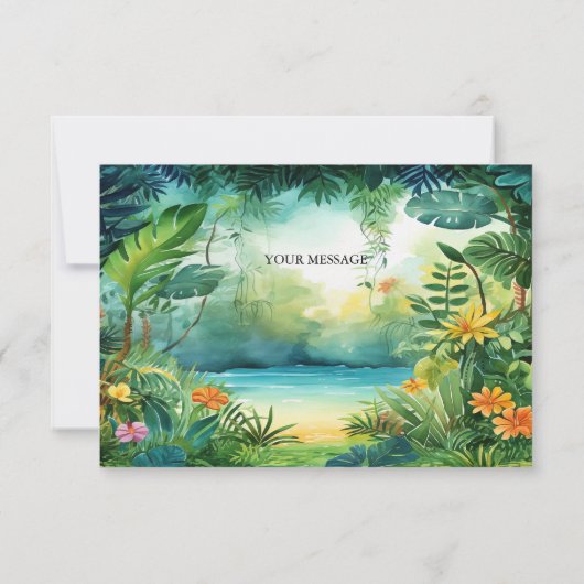 Schattigee dinosaurus bedankkaart (Achterkant)