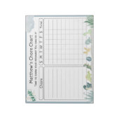 Schattigee Dinosaurus Beloningstabel Gepersonalise Notitieblok (Linkerzijde)