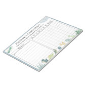 Schattigee Dinosaurus Beloningstabel Gepersonalise Notitieblok (Schuin)