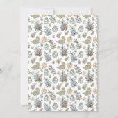 Schattigee Dinosaurus Blauw Groene Jongen 1e Verja Kaart (Achterkant)