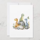 Schattigee Dinosaurus Blue Boy Hatching Soon Baby Kaart (Achterkant)