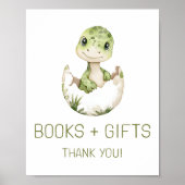 Schattigee Dinosaurus Boeken en Geschenken Baby sh Poster (Voorkant)