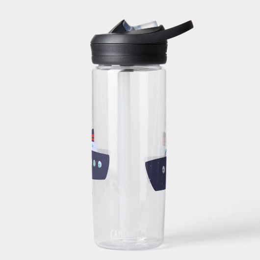 Schattigee dinosaurus bootschip Terug naar School Waterfles (Links)