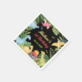 Schattigee Dinosaurus Boy eerste verjaardagsfeestj Servet (Hoek)