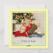 Schattigee Dinosaurus Brothers aangepaste foto Ker Feestdagenkaart (Achterkant)