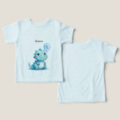 Schattigee dinosaurus brullen Boy Happy verjaardag (Ontwerp Voorkant & Achterkant)