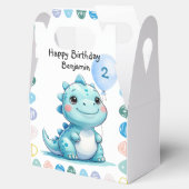Schattigee dinosaurus brullen Boy Happy verjaardag Bedankdoosjes (Geopend)