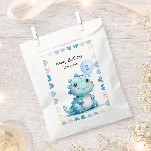 Schattigee dinosaurus brullen Boy Happy verjaardag Bedankzakje (Geknipt)