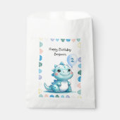 Schattigee dinosaurus brullen Boy Happy verjaardag Bedankzakje (Voorkant)