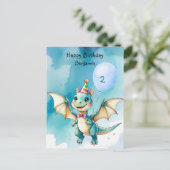 Schattigee dinosaurus brullen Boy Happy verjaardag Briefkaart (Staand voorkant)