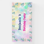 Schattigee dinosaurus brullen Boy Happy verjaardag Spandoek (Verticaal)