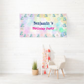 Schattigee dinosaurus brullen Boy Happy verjaardag Spandoek (Insitu)