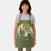 Schattigee dinosaurus buiten chef-kok aangepaste n schort (Insitu)