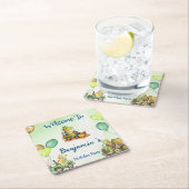 Schattigee dinosaurus constructie vrachtwagenballo kartonnen onderzetters (Insitu)