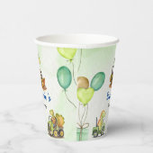 Schattigee dinosaurus constructie vrachtwagenballo papieren bekers (Rechts)