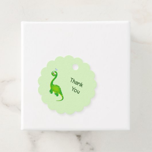 Schattigee dinosaurus dank u bedankjes labels (In situ)