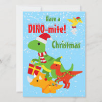 Schattigee dinosaurus dino-mite kerstflat