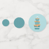 Schattigee Dinosaurus dragen verjaardagsfeestje pe Confetti (Achterkanten)