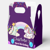 Schattigee dinosaurus eenhoorn regenboog ballon ve bedankdoosjes (Geopend)