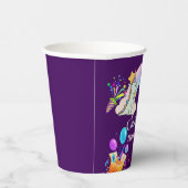 Schattigee dinosaurus eenhoorn regenboog ballon ve papieren bekers (Rechts)