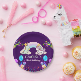 Schattigee Dinosaurus Eenhoorn regenboog Ballon ve Papieren Bordje