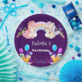 Schattigee Dinosaurus Eenhoorn regenboog Ballon Ve Papieren Bordje (Feest)