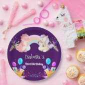 Schattigee Dinosaurus Eenhoorn regenboog Ballon Ve Papieren Bordje (Feest)