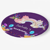 Schattigee Dinosaurus Eenhoorn regenboog Ballon Ve Papieren Bordje (Gekanteld)