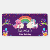Schattigee Dinosaurus Eenhoorn regenboog Ballon Ve Spandoek (Horizontaal)