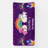 Schattigee Dinosaurus Eenhoorn regenboog Ballon Ve Spandoek (Verticaal)