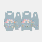 Schattigee Dinosaurus Eenhoorn regenboog Bloem ver Bedankdoosjes (Uitgevouwen)