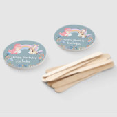 Schattigee Dinosaurus Eenhoorn regenboog Bloem Ver Handwaaier (Niet-gemonteerd)