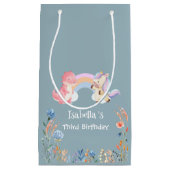 Schattigee Dinosaurus Eenhoorn regenboog Bloem Ver Klein Cadeauzakje (Voorkant)