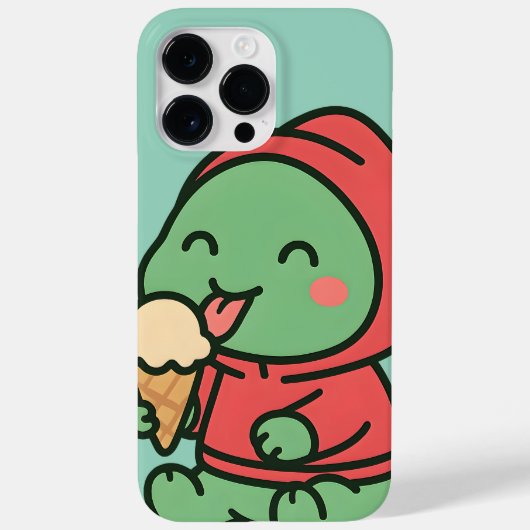 Schattigee dinosaurus eet ijs - Telefoonhoesjes Case-Mate iPhone Case (Achterkant)