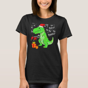 Schattigee dinosaurus fa ra rawr rawr kerst rex xm t-shirt