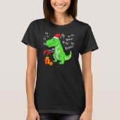 Schattigee dinosaurus fa ra rawr rawr kerst rex xm t-shirt (Voorkant)