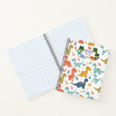 Schattigee dinosaurus gepersonaliseerd notitieboek (Binnen)