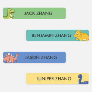 Schattigee dinosaurus gepersonaliseerde Kinder naa Labels