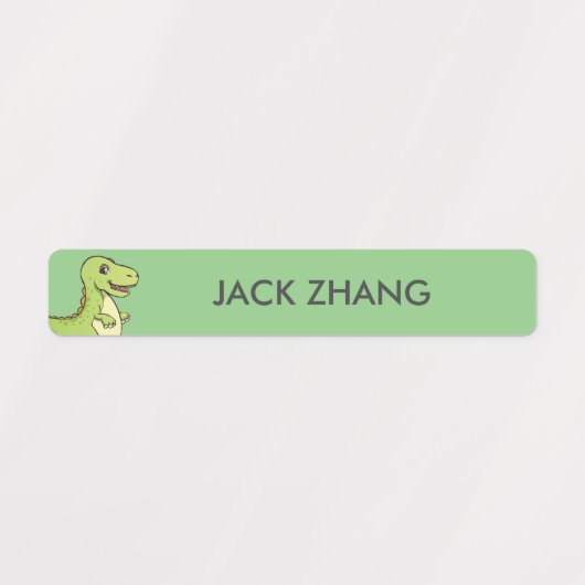 Schattigee dinosaurus gepersonaliseerde Kinder naa Labels (Design 1)