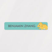 Schattigee dinosaurus gepersonaliseerde Kinder naa Labels (Design 2)