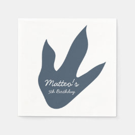 Schattigee dinosaurus gepersonaliseerde verjaardag servet