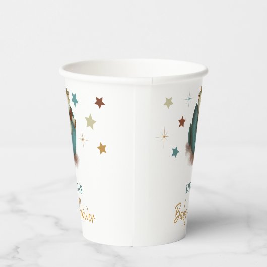 Schattigee dinosaurus geslachtsneutraal Baby showe Papieren Bekers (Rechts)