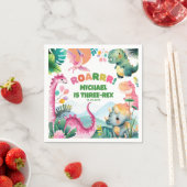 Schattigee Dinosaurus Graaf Prehistorische Kinder Servet (Insitu)