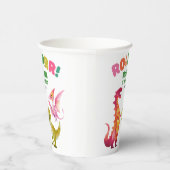 Schattigee Dinosaurus Graaf Waterverf Dino Kids Ve Papieren Bekers (Rechts)