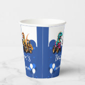 Schattigee dinosaurus graafmachine trekker ballon papieren bekers (Rechts)