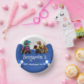 Schattigee dinosaurus graafmachine trekker ballon  papieren kommen (Feest)